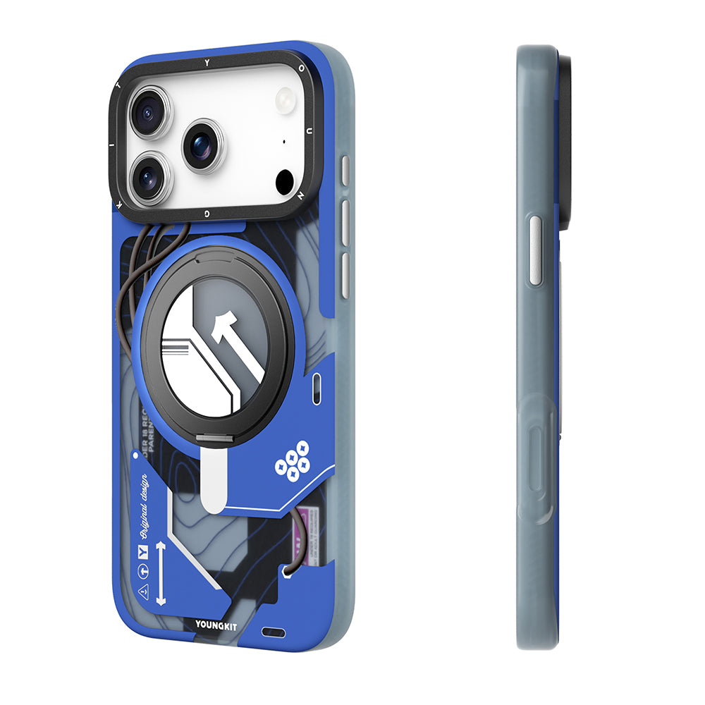 Apple iPhone 17 Pro Kılıf M-safe Şarj Özellikli Youngkit Starship Serisi Kapak Beyaz