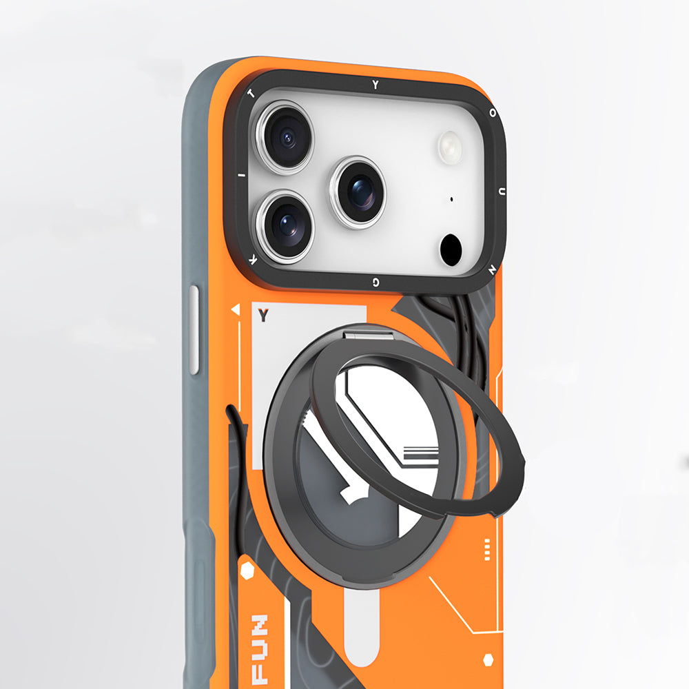 Apple iPhone 17 Pro Kılıf M-safe Şarj Özellikli Youngkit Starship Serisi Kapak Siyah