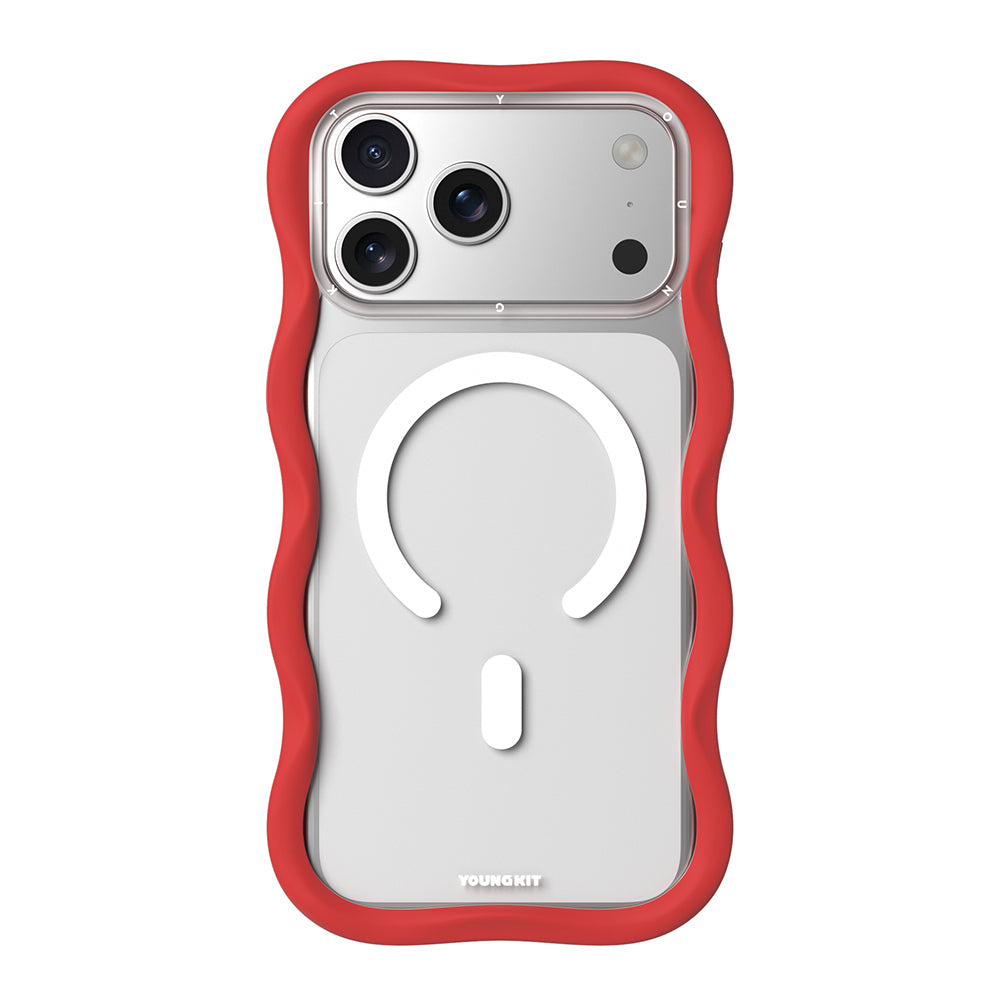 Apple iPhone 17 Pro Kılıf M-safe Şarj Özellikli Youngkit Wave Clear Serisi Kapak