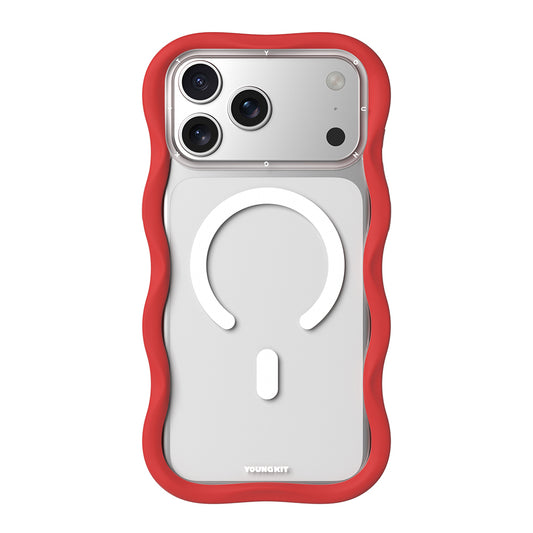 Apple iPhone 17 Pro Kılıf M-safe Şarj Özellikli Youngkit Wave Clear Serisi Kapak