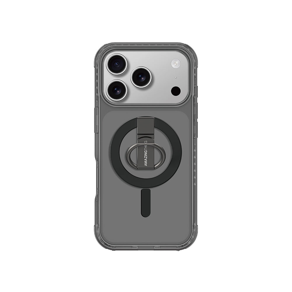 Apple iPhone 17 Pro Kılıf M-safe Şarj Özellikli Yüzük Standlı Amazingthing Titan Pro Serisi Kapak