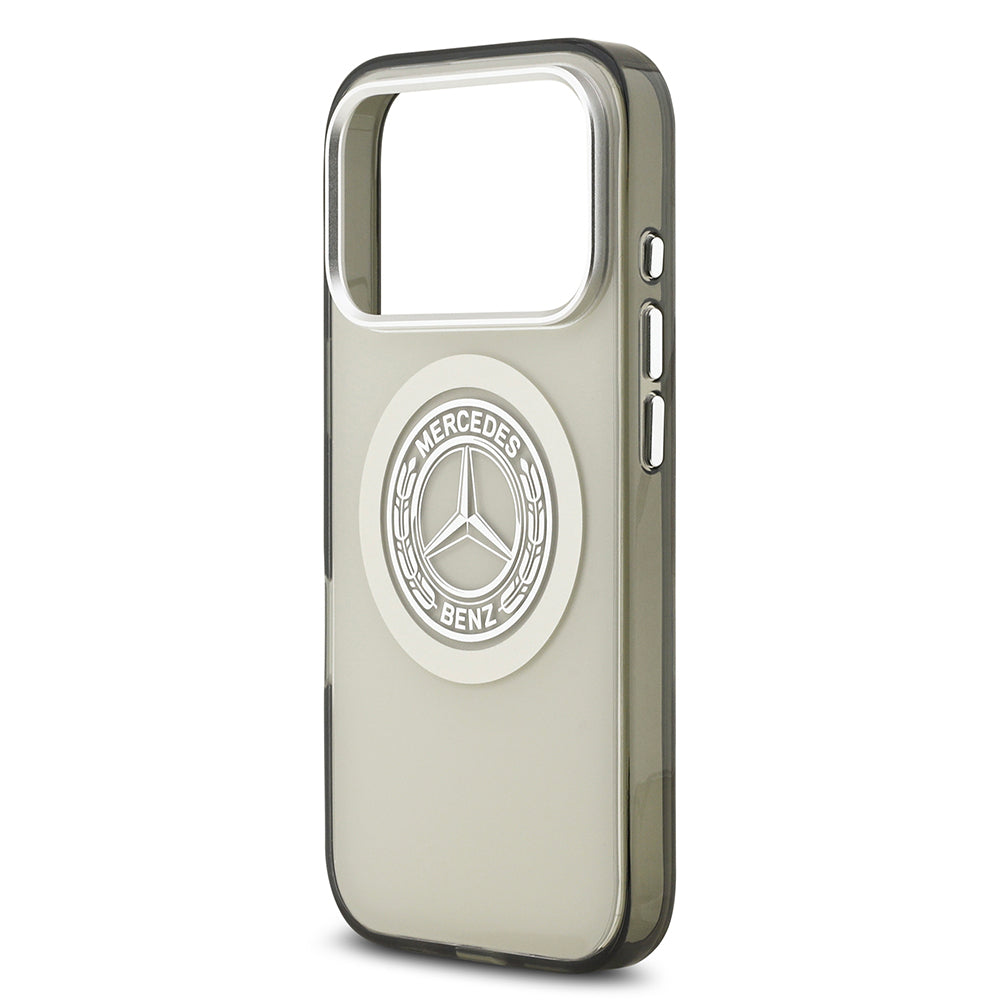 Apple iPhone 17 Pro Kılıf Mercedes Benz Orjinal Lisanslı M-safe Şarj Özellikli Çift Katmanlı PC Nostaljik Yıldız Dizayn Kapak Füme