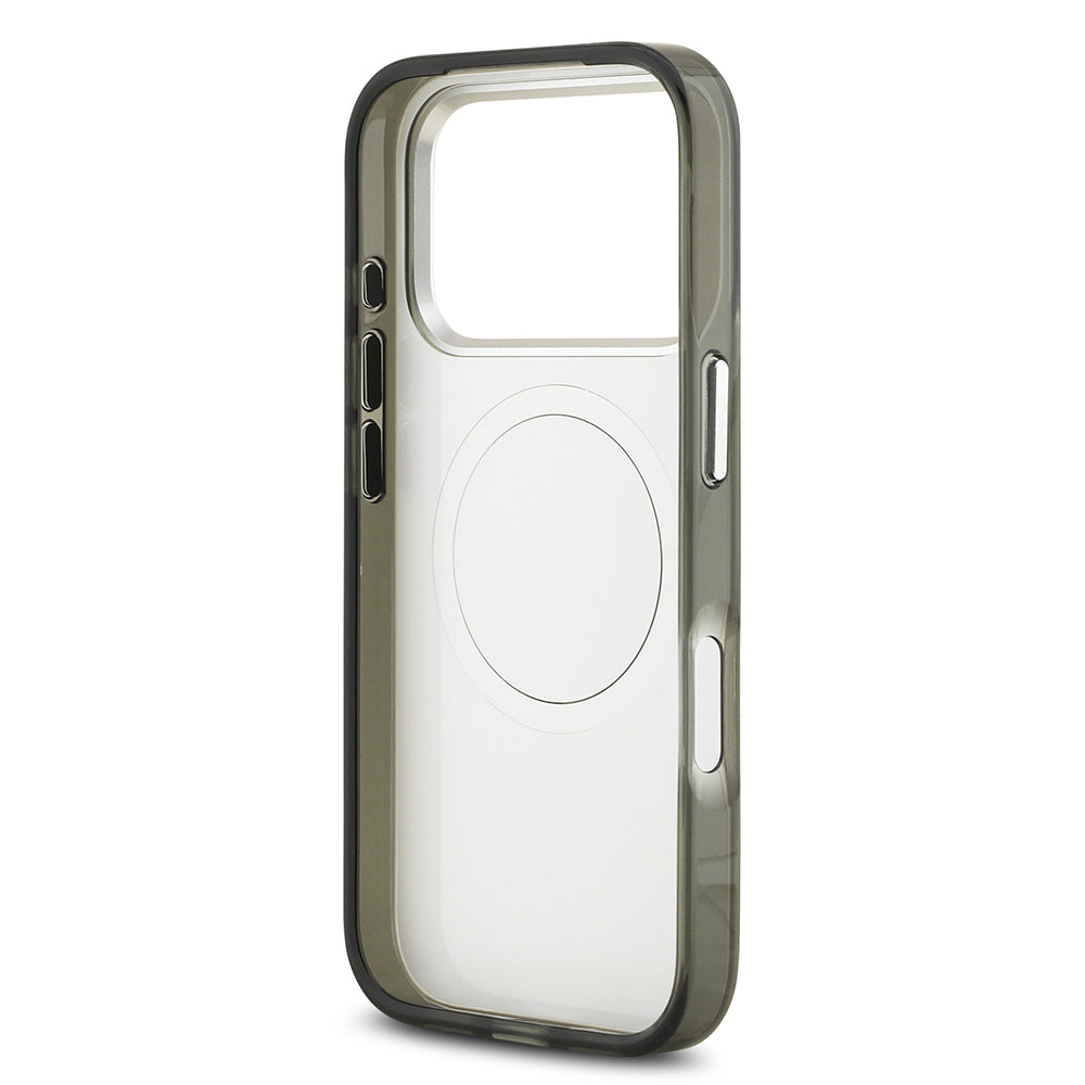 Apple iPhone 17 Pro Kılıf Mercedes Benz Orjinal Lisanslı M-safe Şarj Özellikli Çift Katmanlı PC Nostaljik Yıldız Dizayn Kapak Gri