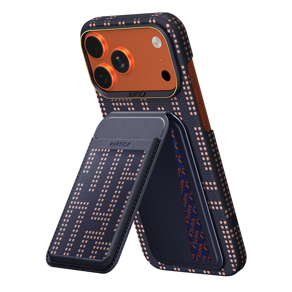 Apple iPhone 17 Pro Kılıf Raptic 2in1 Bundle Kit Aramid Skin Grid Serisi Kartlık ve Karbon Kapak