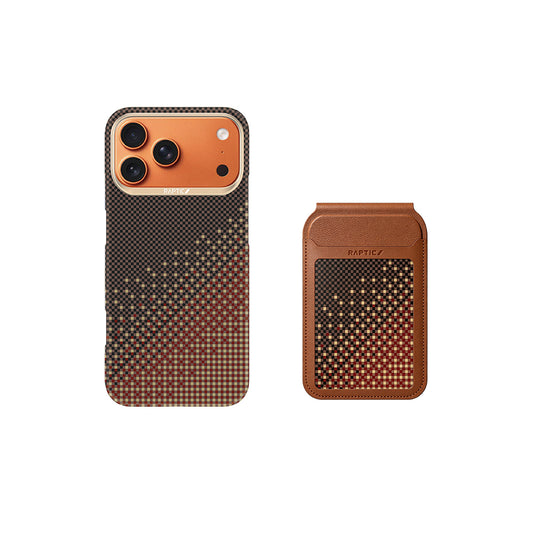 Apple iPhone 17 Pro Kılıf Raptic 2in1 Bundle Kit Aramid Skin Serenity Serisi Kartlık ve Karbon Kapak