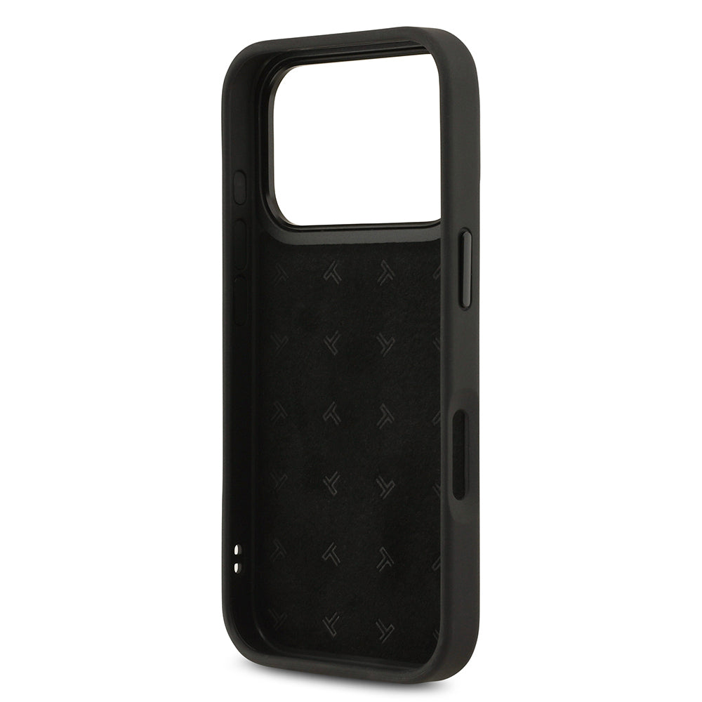 Apple iPhone 17 Pro Kılıf TUMI Orjinal Lisanslı Deri Dikey Kartlıklı Kapak Siyah