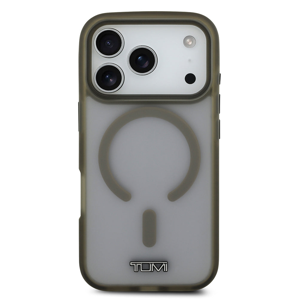 Apple iPhone 17 Pro Kılıf TUMI Orjinal Lisanslı M-safe Şarj Özellikli Buzlu Transparan Kapak Haki