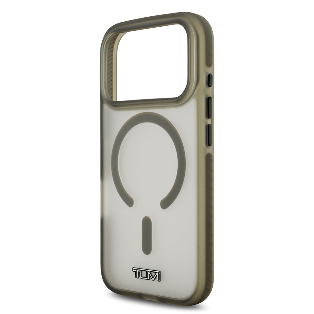 Apple iPhone 17 Pro Kılıf TUMI Orjinal Lisanslı M-safe Şarj Özellikli Buzlu Transparan Kapak Siyah
