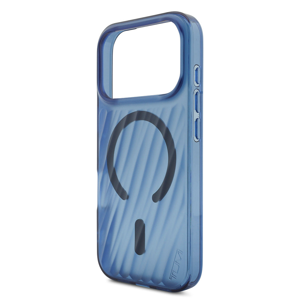 Apple iPhone 17 Pro Kılıf TUMI Orjinal Lisanslı M-safe Şarj Özellikli Transparan Kapak Mavi