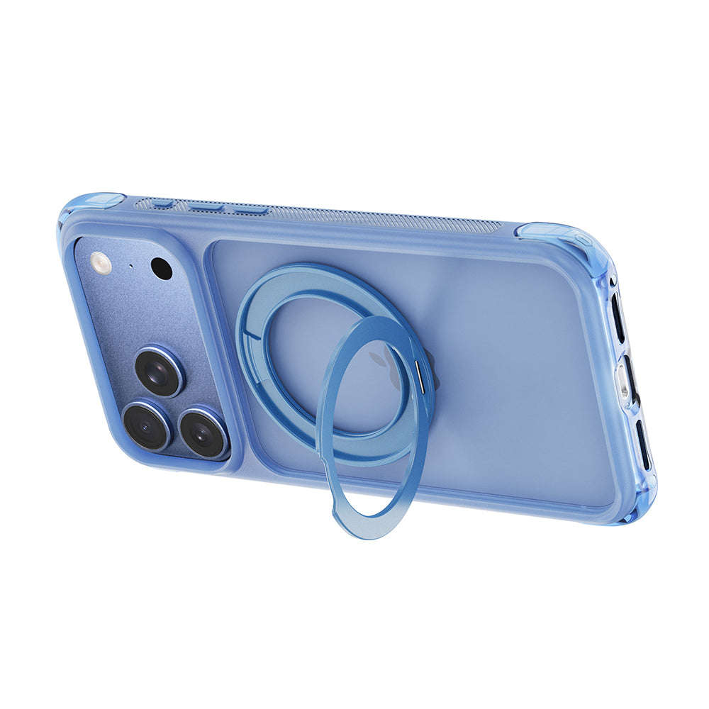Apple iPhone 17 Pro Kılıf Wiwu AG-203 AeroGuard Ultra Serisi M-safe Şarj Özellikli Airbag Tasarımlı Standlı Kapak