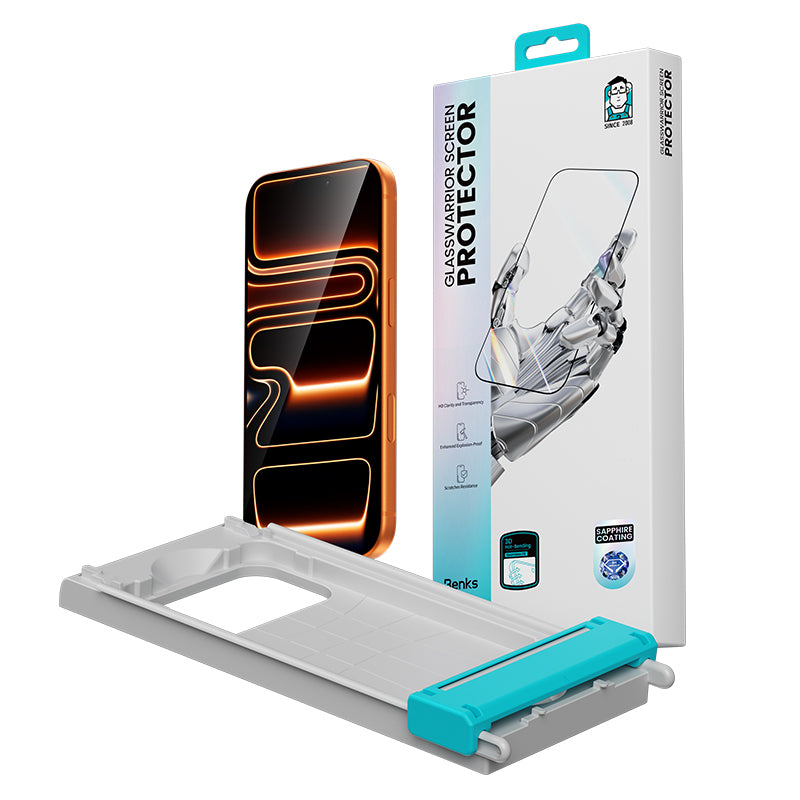 Apple iPhone 17 Pro Max Benks Glass Warrior 2.0 EZFita Safir Cam Ekran Koruyucu + Kolay Uygulama Aparatı Şeffaf