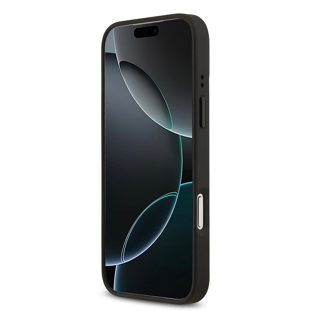 Apple iPhone 17 Pro Max Kılıf BMW Orjinal Lisanslı M-safe Şarj Özellikli Metal BMW ve M Logolu PU Karbon Tasarımlı Kapak Kırmızı