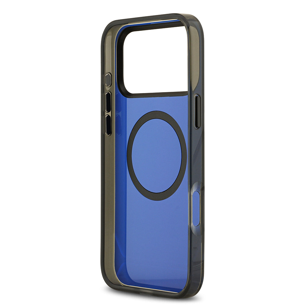 Apple iPhone 17 Pro Max Kılıf BMW Orjinal Lisanslı M-safe Şarj Özellikli Metal Buton Tasarımlı IML Baskılı M Dizayn Kapak Mavi