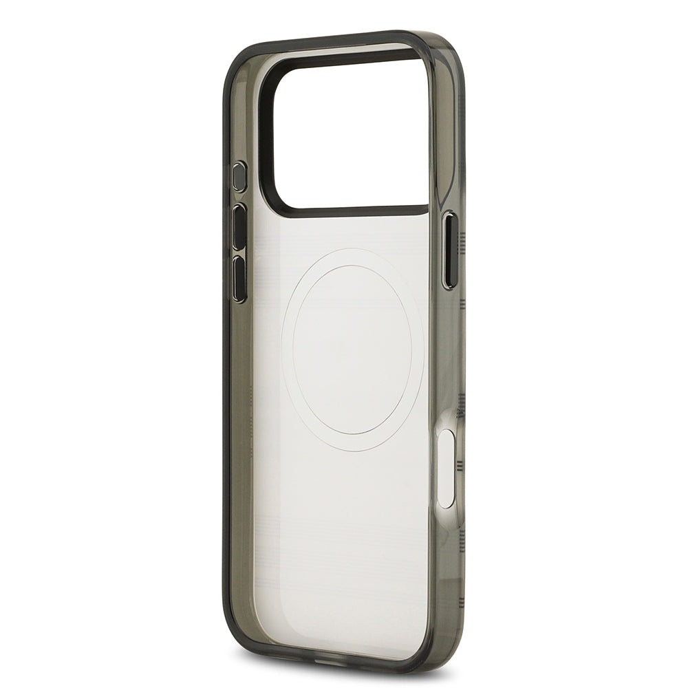 Apple iPhone 17 Pro Max Kılıf BMW Orjinal Lisanslı M-safe Şarj Özellikli Metal Kamera Butonlu Yatay Şeritli M Dizayn Kapak Mavi