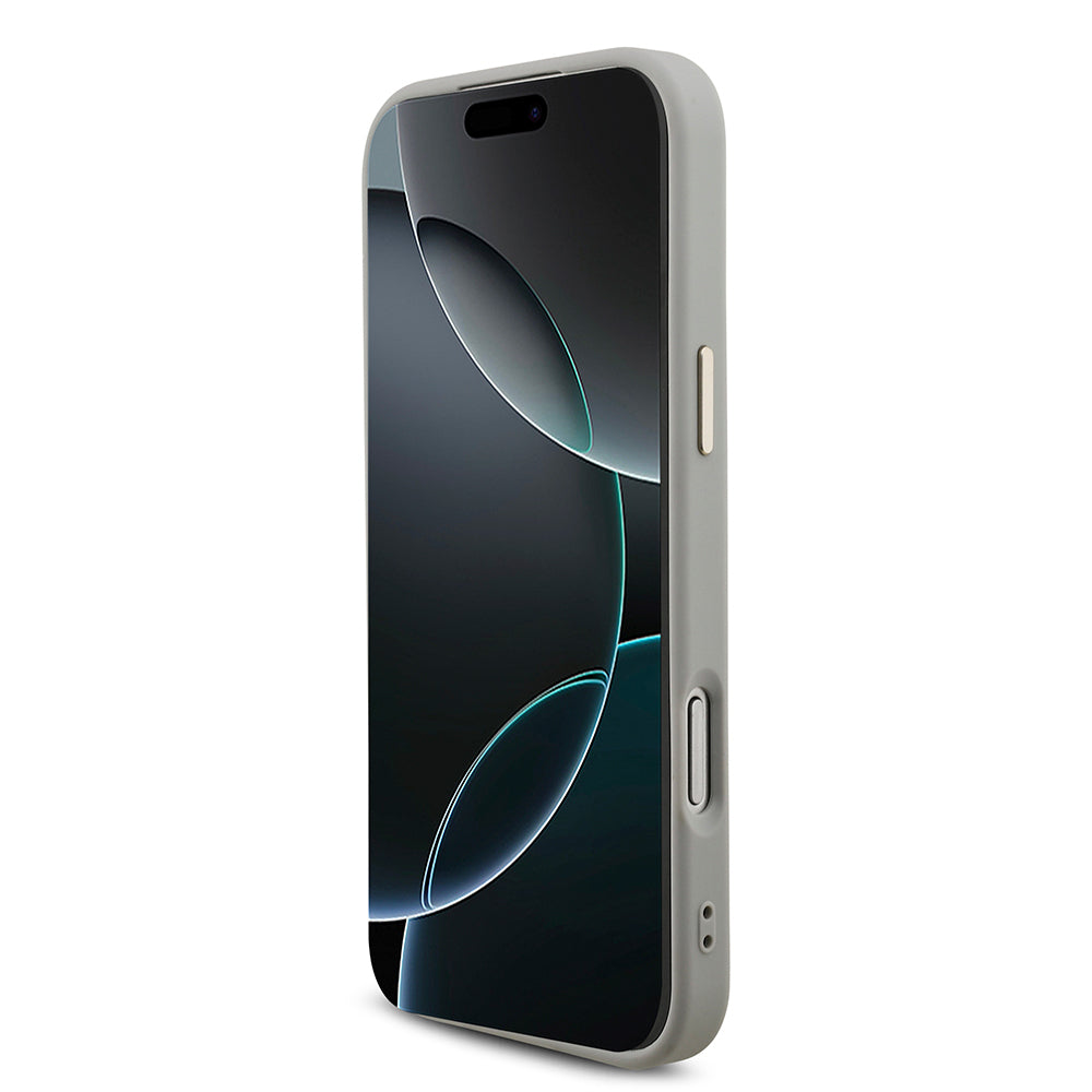 Apple iPhone 17 Pro Max Kılıf Guess Orjinal Lisanslı 4G Büyük Metal Kamera Çerçeveli ve Logolu Glitter Kapak Pembe