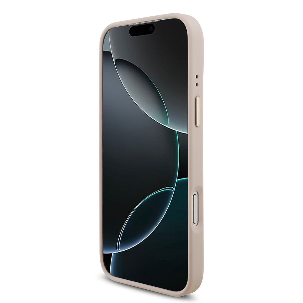 Apple iPhone 17 Pro Max Kılıf Guess Orjinal Lisanslı 4G Büyük Metal Logolu Kalın Askılı Kapak Kahverengi