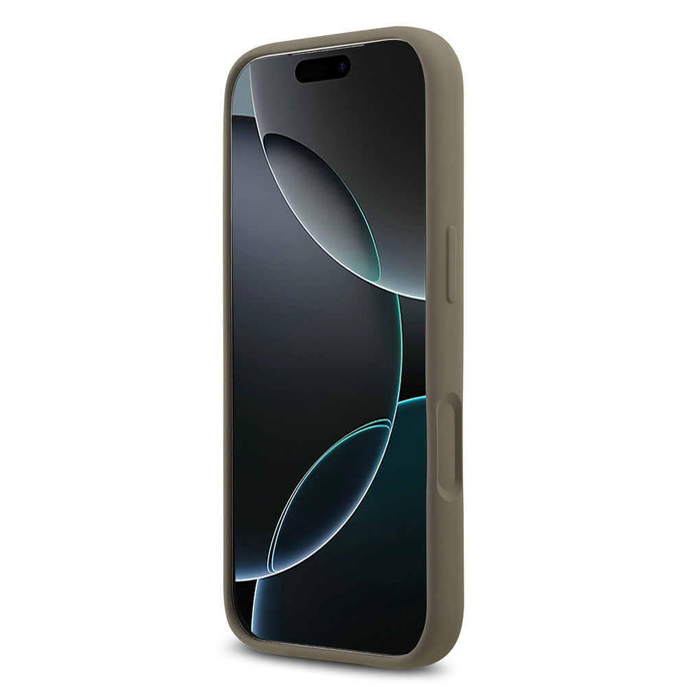 Apple iPhone 17 Pro Max Kılıf Guess Orjinal Lisanslı Grained Yazı Logolu Kapak Siyah