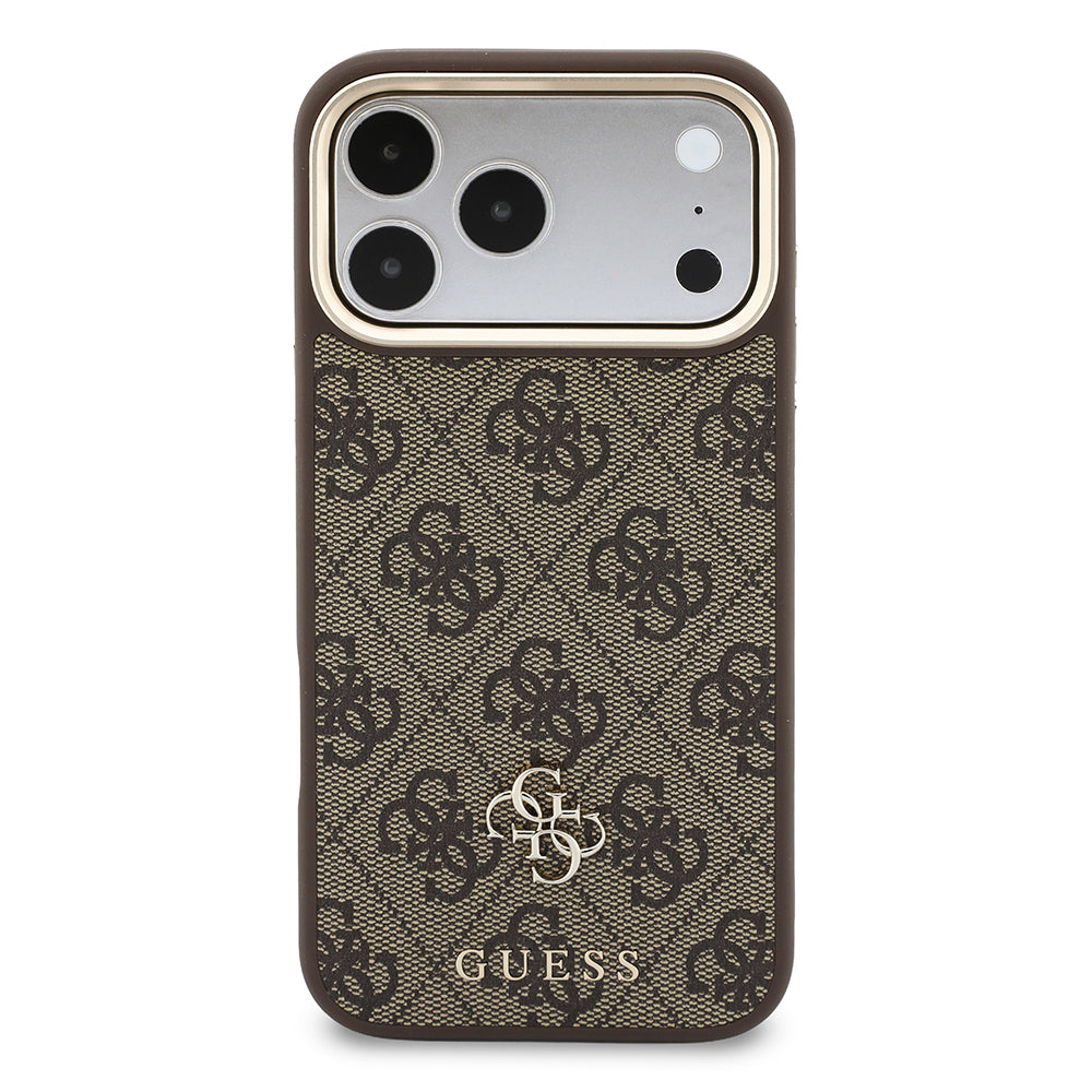 Apple iPhone 17 Pro Max Kılıf Guess Orjinal Lisanslı M-safe Şarj Özellikli Askılı ve 4G Metal Logolu Kartlıklı Kapak