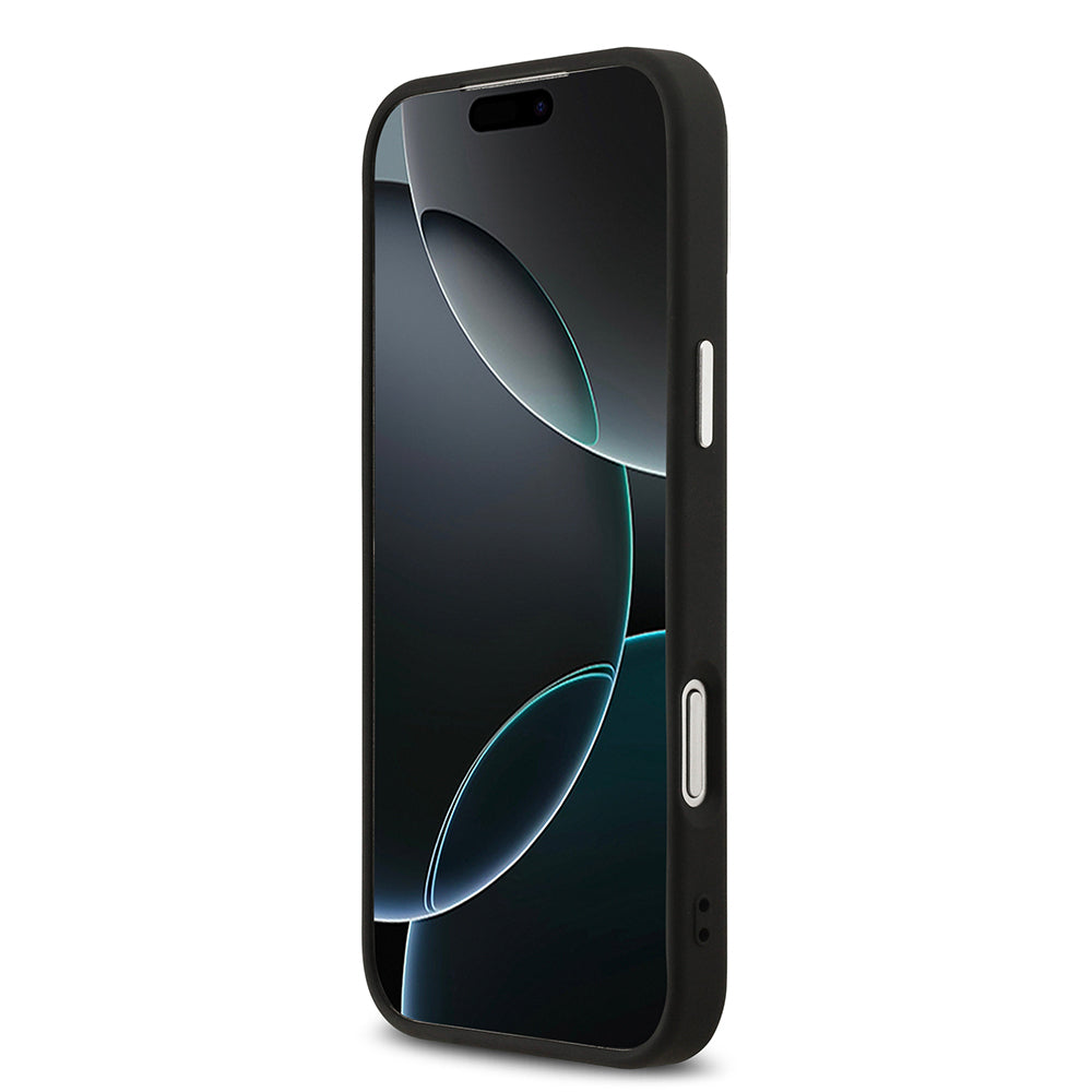 Apple iPhone 17 Pro Max Kılıf Guess Orjinal Lisanslı M-safe Şarj Özellikli Klasik Yazı Logolu PU Deri Kapak Kahverengi