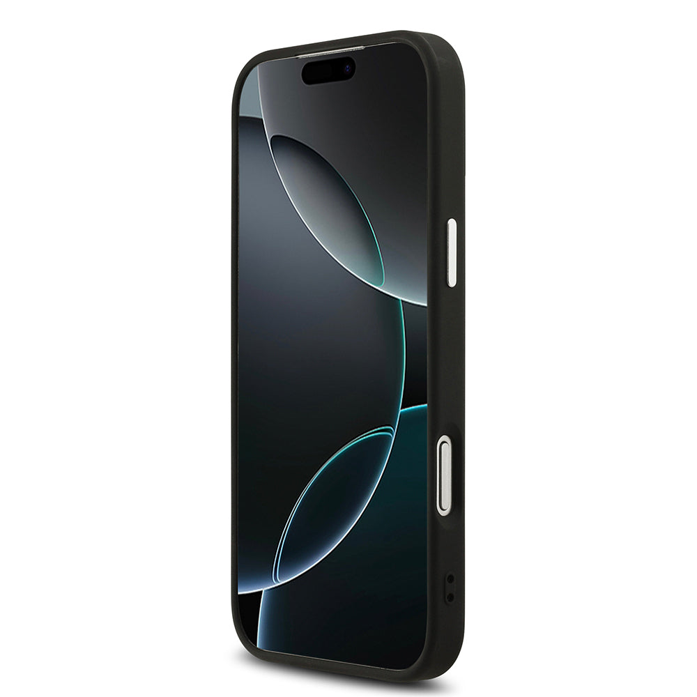 Apple iPhone 17 Pro Max Kılıf Guess Orjinal Lisanslı M-safe Şarj Özellikli Metal Kamera Çerçeveli Üçgen Logolu Glitter Kapak Gold