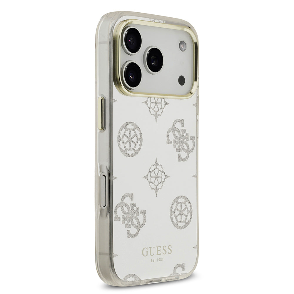 Apple iPhone 17 Pro Max Kılıf Guess Orjinal Lisanslı Metal Kamera Çerçeveli Simli Aynalı Kapak Gold