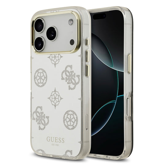 Apple iPhone 17 Pro Max Kılıf Guess Orjinal Lisanslı Metal Kamera Çerçeveli Simli Aynalı Kapak Gümüş