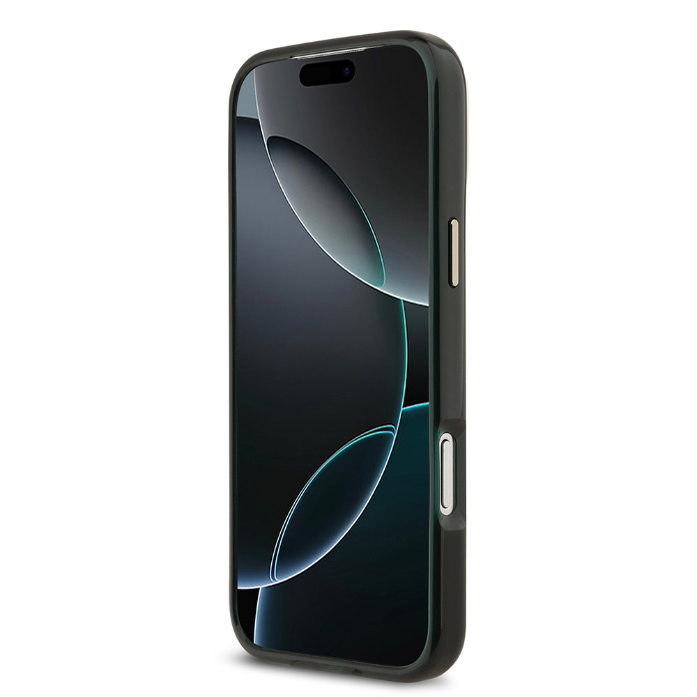 Apple iPhone 17 Pro Max Kılıf Lacoste Orjinal Lisanslı M-safe Şarj Özellikli Gold Timsah Logolu Buzlu Kapak Beyaz