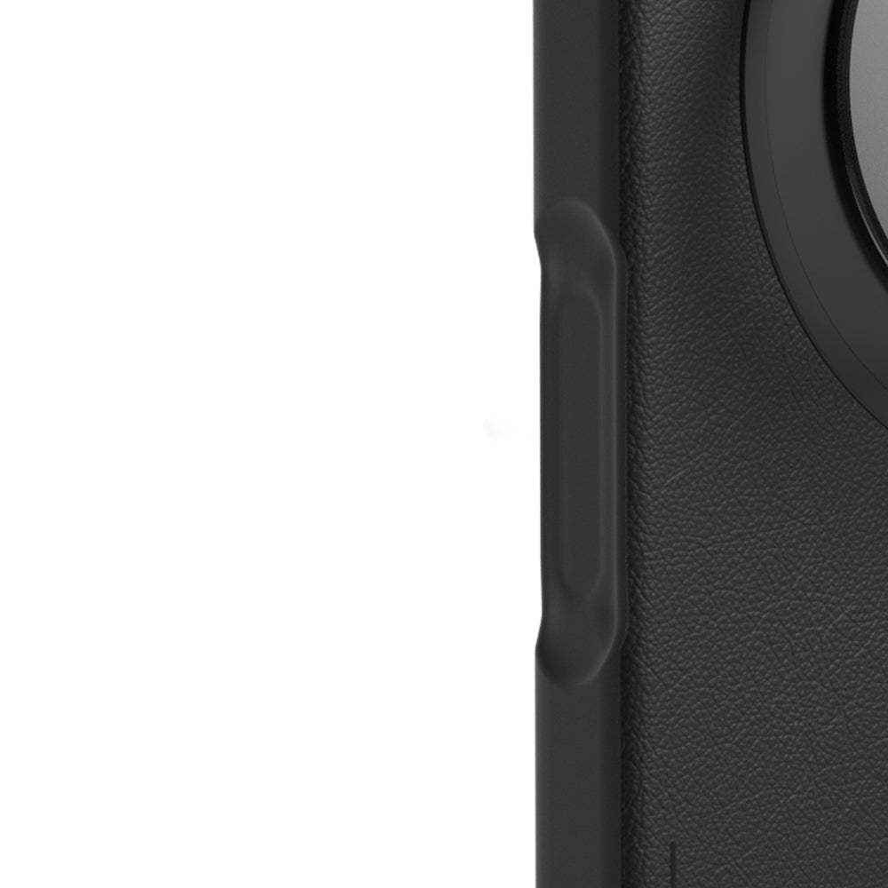 Apple iPhone 17 Pro Max Kılıf M-safe Şarj Özellikli 360 Derece Standlı Basit Mat Deri Desenli Youngkit Tech Leather Serisi Kapak Kahverengi