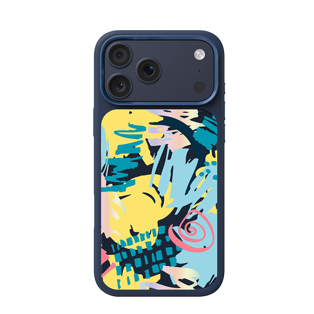 Apple iPhone 17 Pro Max Kılıf M-safe Şarj Özellikli 3D Baskılı Tasarım Mutural Graffiti Serisi Kapak