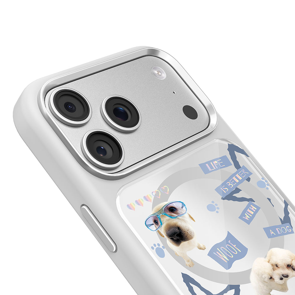 Apple iPhone 17 Pro Max Kılıf M-safe Şarj Özellikli 3D Baskılı Tasarım Mutural The Dog Serisi Kapak