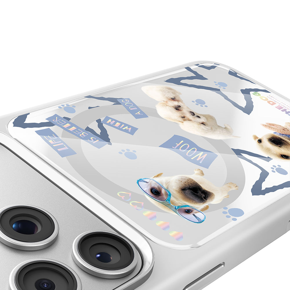 Apple iPhone 17 Pro Max Kılıf M-safe Şarj Özellikli 3D Baskılı Tasarım Mutural The Dog Serisi Kapak
