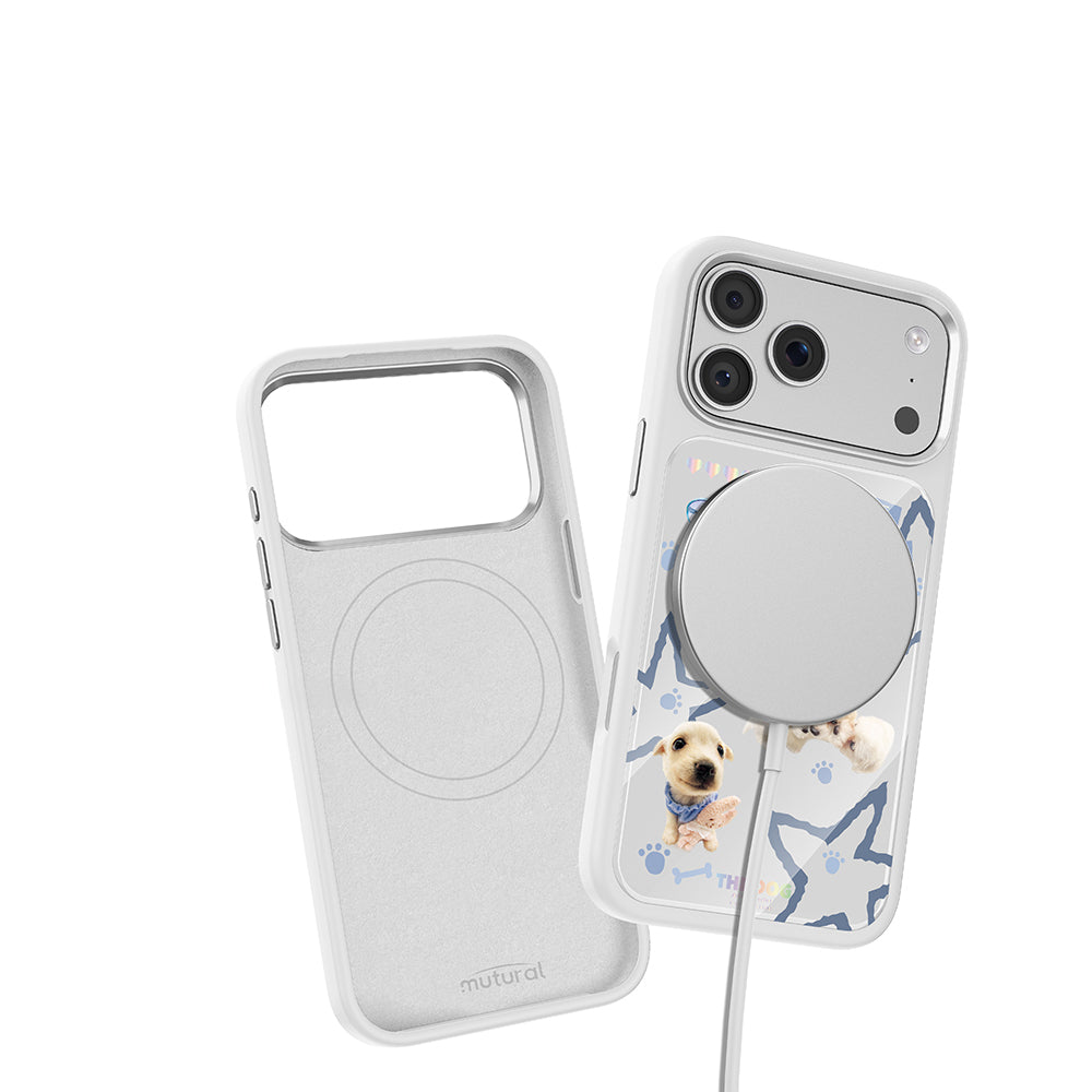 Apple iPhone 17 Pro Max Kılıf M-safe Şarj Özellikli 3D Baskılı Tasarım Mutural The Dog Serisi Kapak