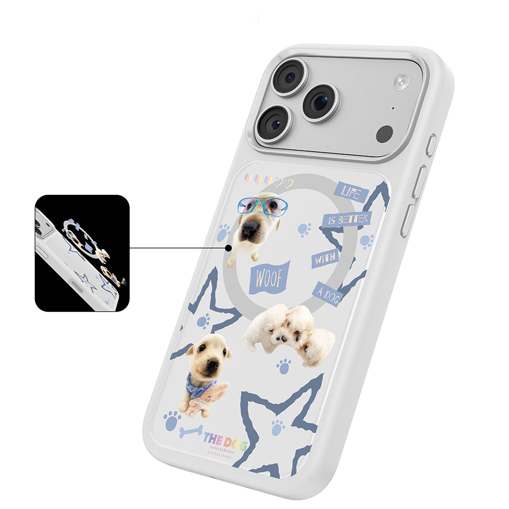 Apple iPhone 17 Pro Max Kılıf M-safe Şarj Özellikli 3D Baskılı Tasarım Mutural The Dog Serisi Kapak