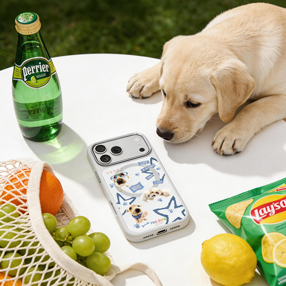 Apple iPhone 17 Pro Max Kılıf M-safe Şarj Özellikli 3D Baskılı Tasarım Mutural The Dog Serisi Kapak