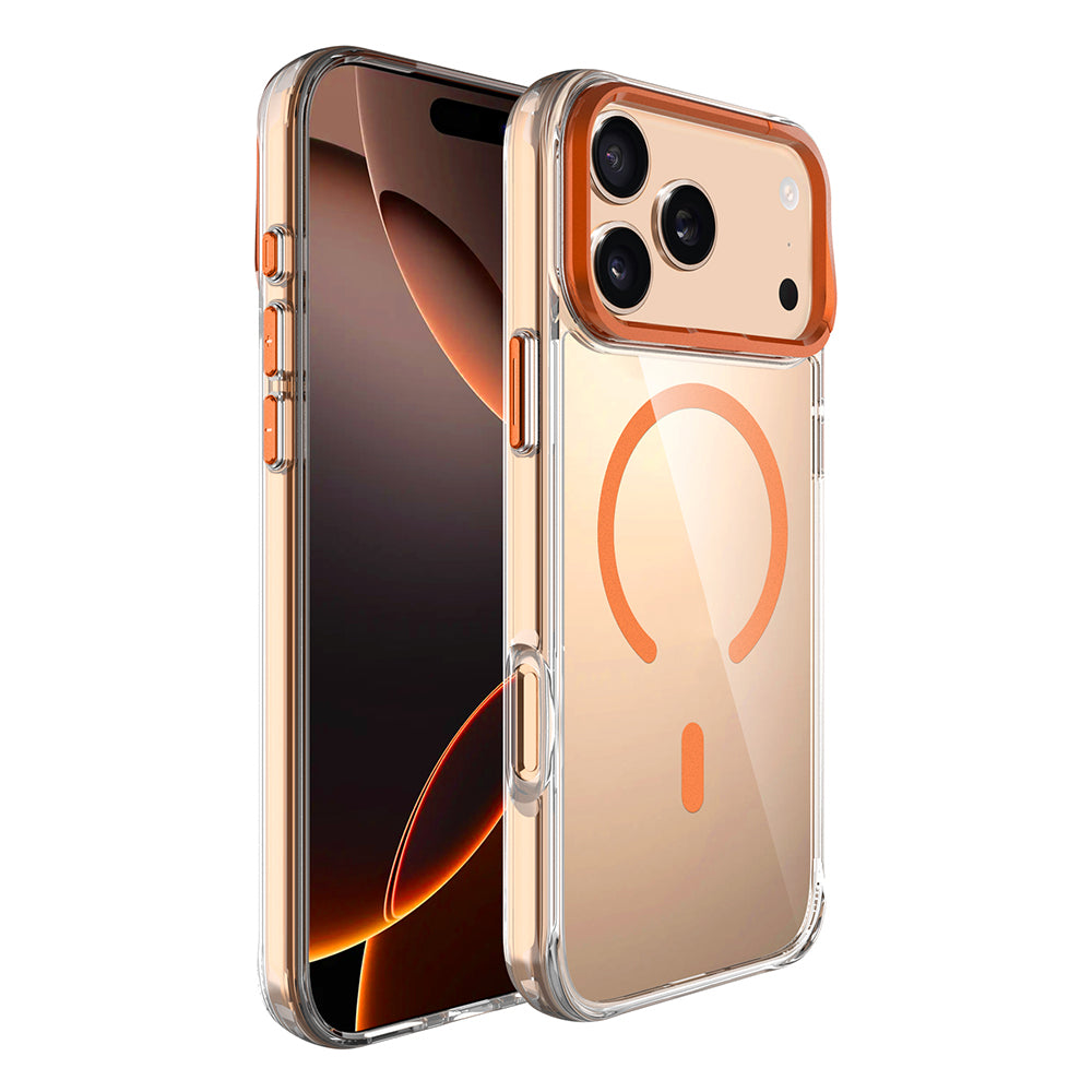 Apple iPhone 17 Pro Max Kılıf M-safe Şarj Özellikli Airbagli Kamera Standlı Zore Azor Kapak