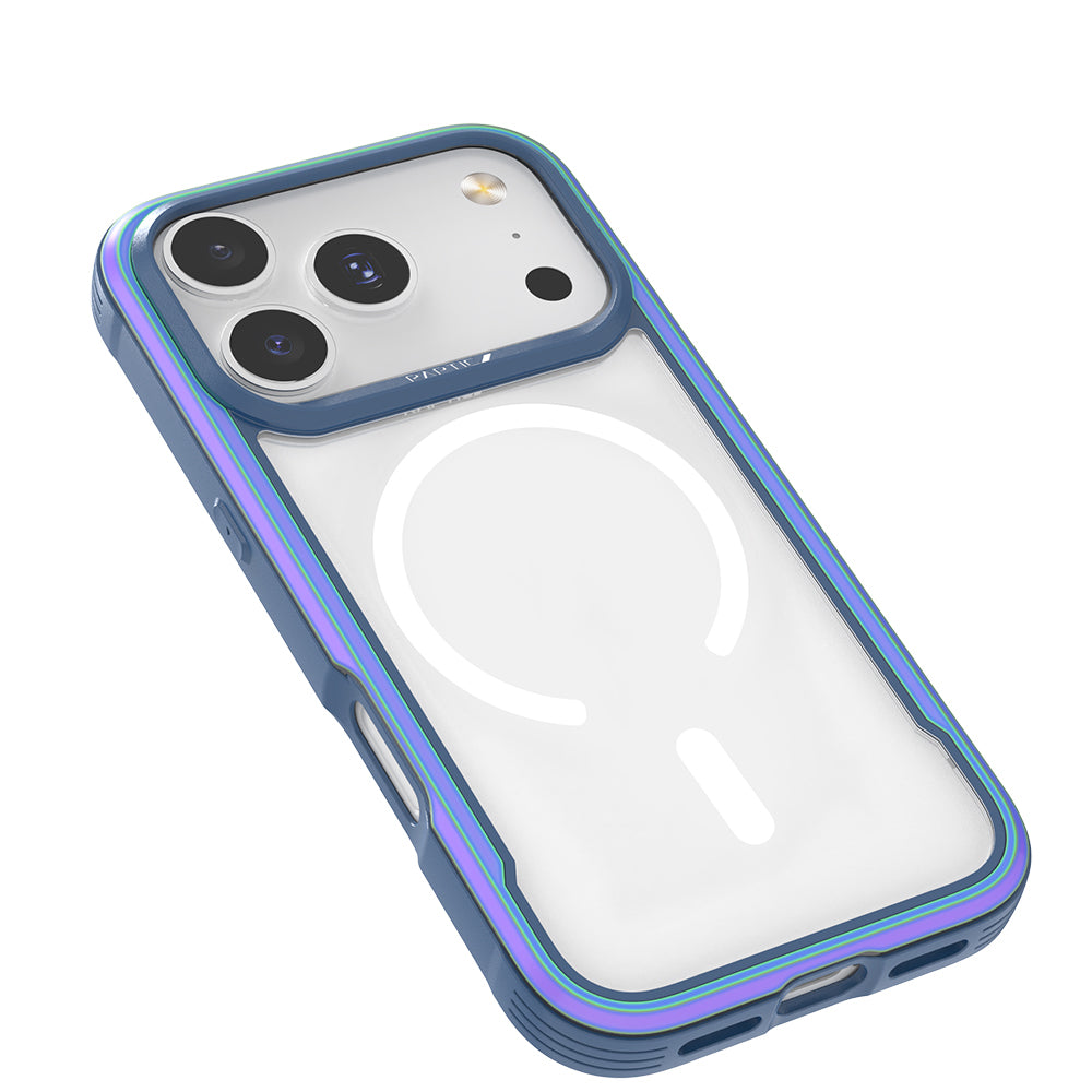 Apple iPhone 17 Pro Max Kılıf M-safe Şarj Özellikli Airbagli Raptic Shield Serisi Şeffaf Arka Yüzey Kapak Colorful