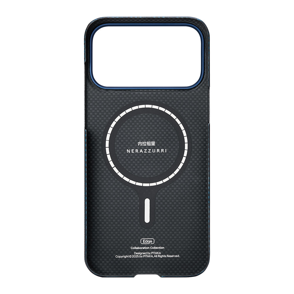 Apple iPhone 17 Pro Max Kılıf M-safe Şarj Özellikli Aramid Karbon Fiber Pitaka İnternazionale Milano Serisi Kapak