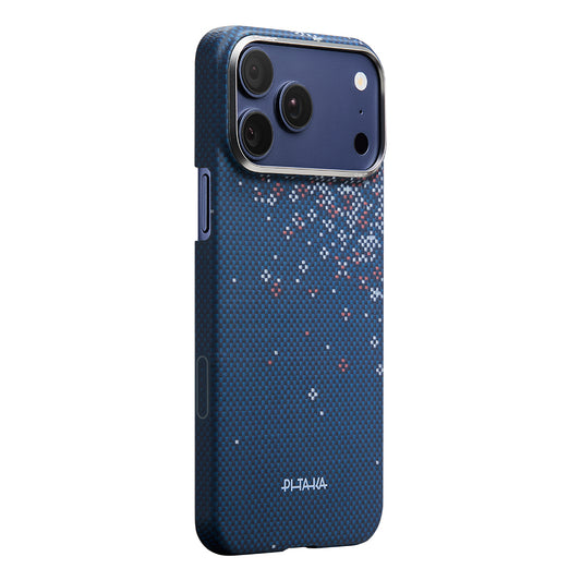 Apple iPhone 17 Pro Max Kılıf M-safe Şarj Özellikli Aramid Karbon Fiber Pitaka Sakura Hours Serisi Kapak
