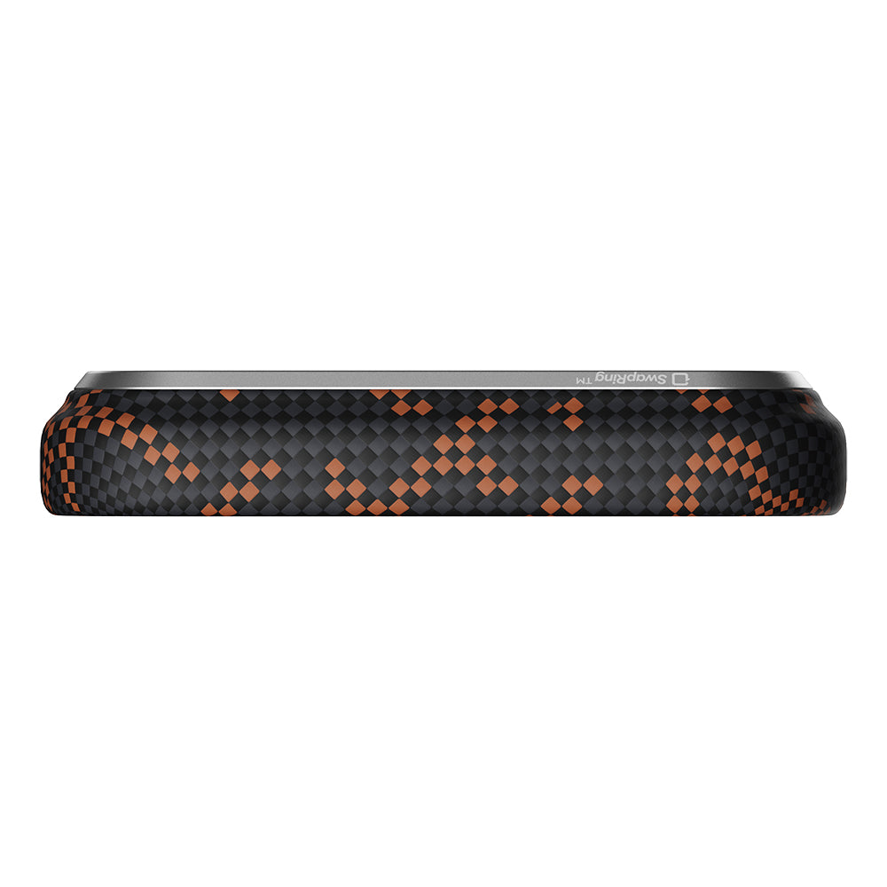 Apple iPhone 17 Pro Max Kılıf M-safe Şarj Özellikli Aramid Fiber Pitaka Tactile Woven Monogram Serisi Kapak