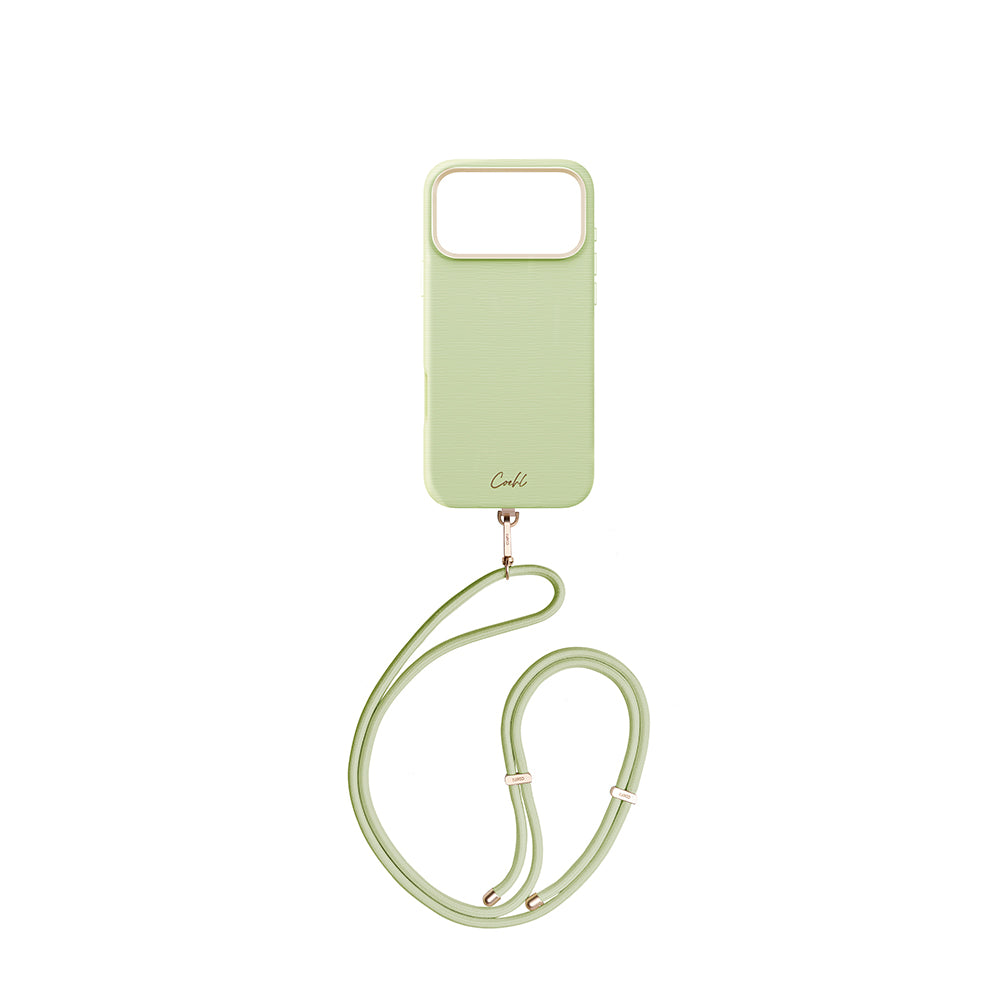 Apple iPhone 17 Pro Max Kılıf M-safe Şarj Özellikli Askı İpli Coehl Mirelle Kapak Pembe