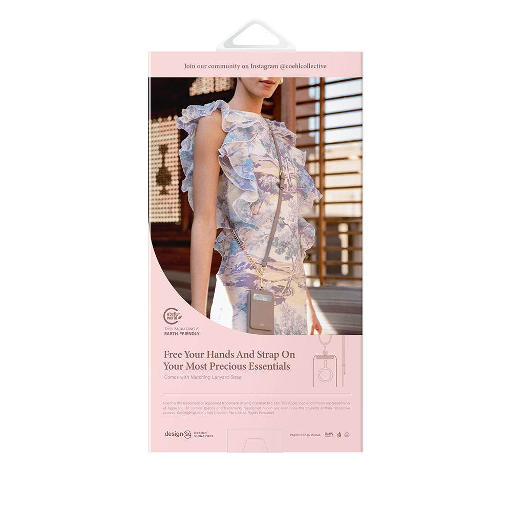 Apple iPhone 17 Pro Max Kılıf M-safe Şarj Özellikli Askı İpli Coehl Mirelle Kapak Siyah