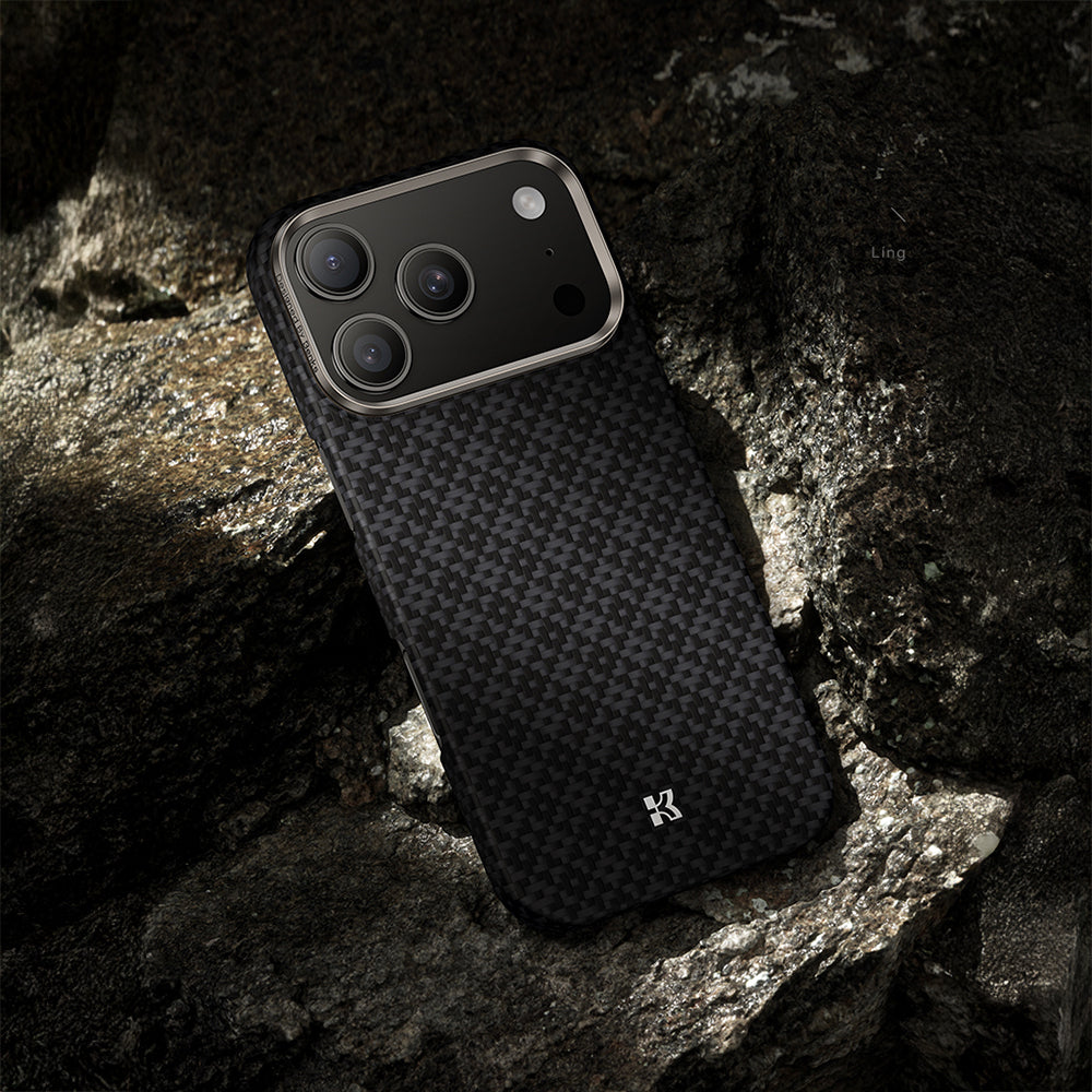 Apple iPhone 17 Pro Max Kılıf M-Safe Şarj Özellikli Benks ArmorAir ArmorGrid Serisi Kevlar Kapak Turuncu