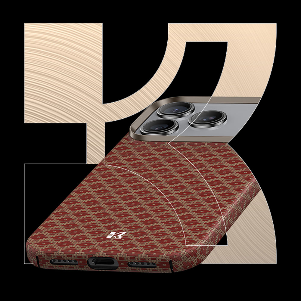 Apple iPhone 17 Pro Max Kılıf M-Safe Şarj Özellikli Benks ArmorAir ArmorGrid Serisi Kevlar Kapak Siyah