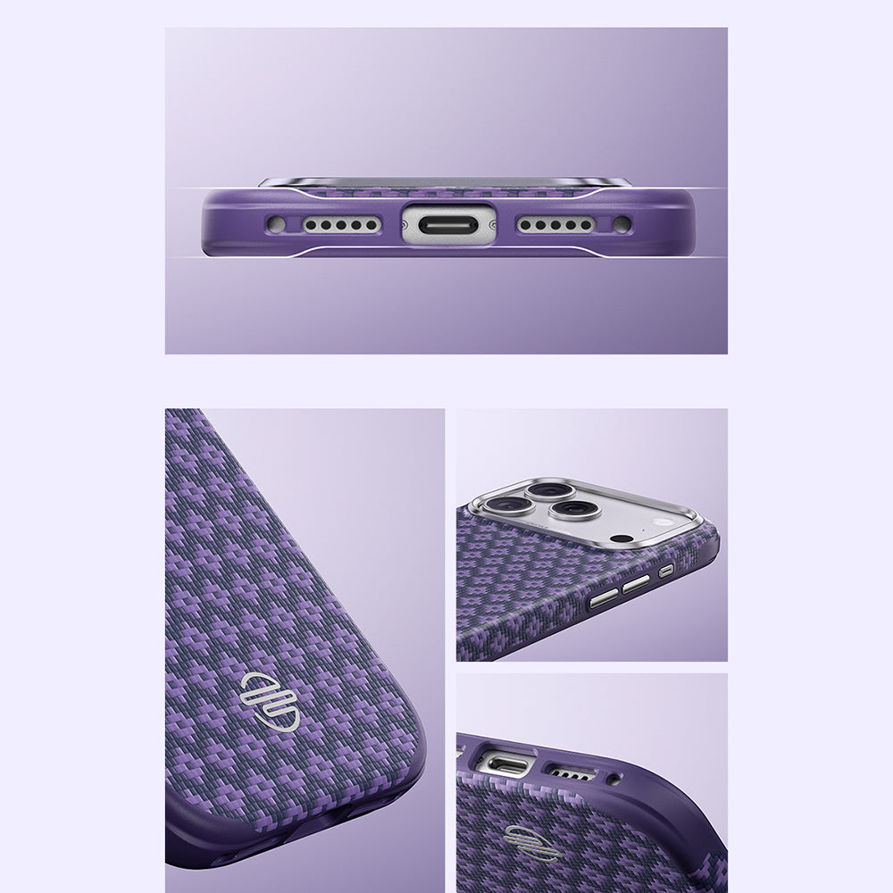 Apple iPhone 17 Pro Max Kılıf M-Safe Şarj Özellikli Benks ArmorPro ArmorEdge X9 Serisi Kevlar Karbon Kapak