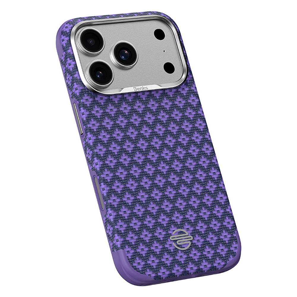 Apple iPhone 17 Pro Max Kılıf M-Safe Şarj Özellikli Benks ArmorPro ArmorEdge X9 Serisi Kevlar Karbon Kapak