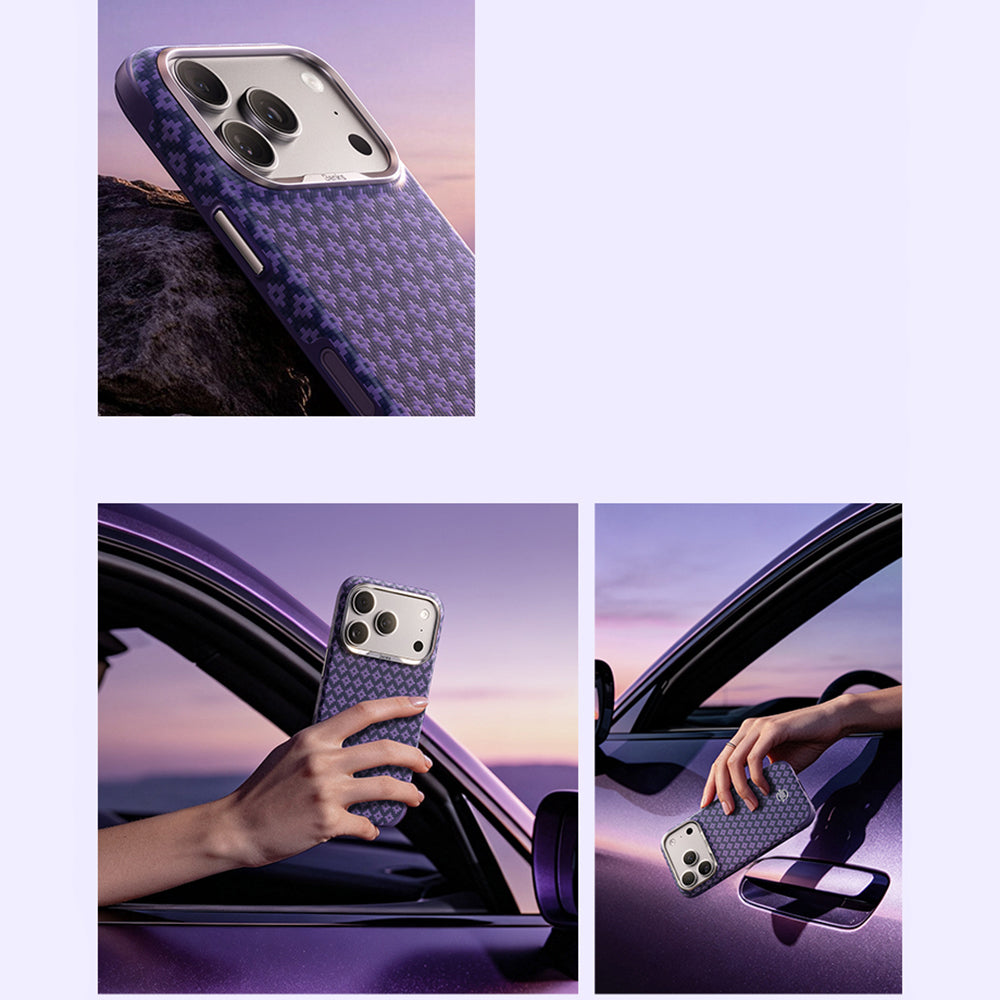 Apple iPhone 17 Pro Max Kılıf M-Safe Şarj Özellikli Benks ArmorPro ArmorEdge X9 Serisi Kevlar Karbon Kapak