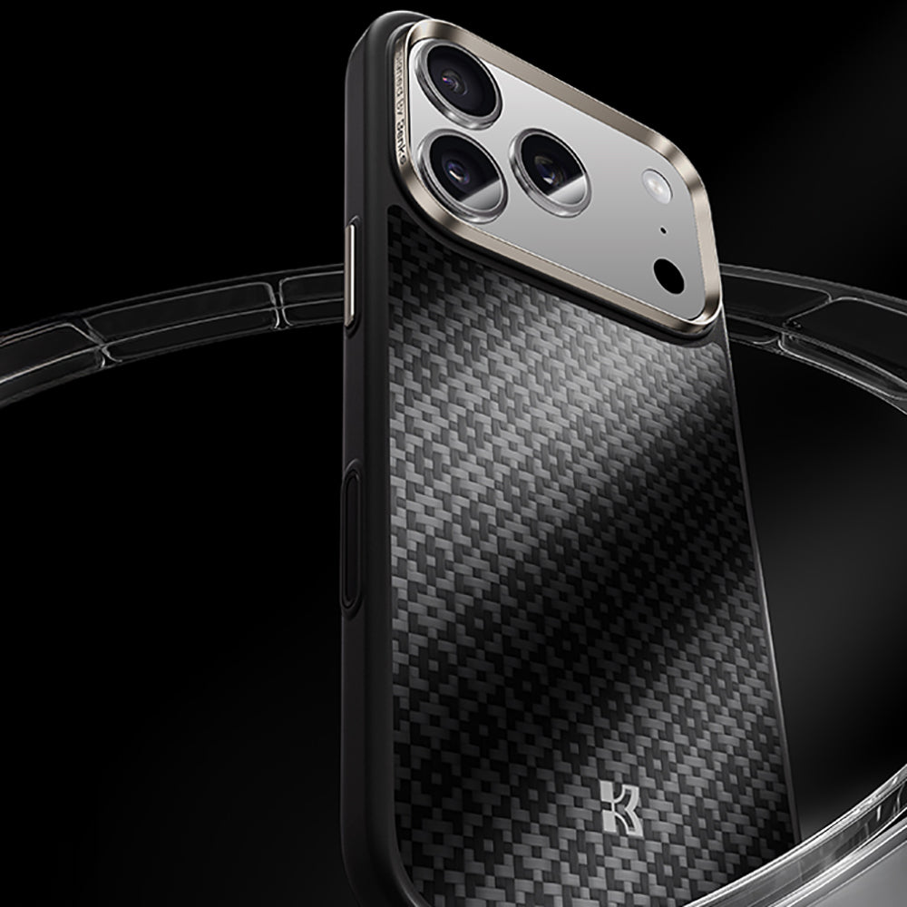 Apple iPhone 17 Pro Max Kılıf M-Safe Şarj Özellikli Benks ArmorPro ArmorGrid Serisi Kevlar Kapak