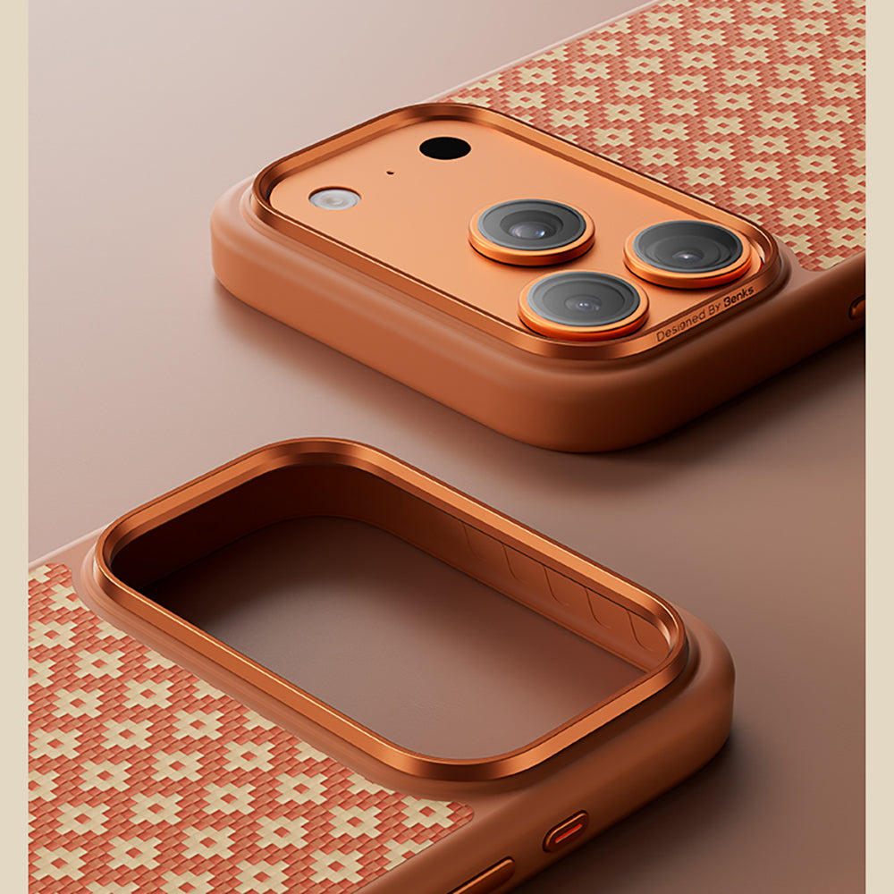 Apple iPhone 17 Pro Max Kılıf M-Safe Şarj Özellikli Benks ArmorPro ArmorGrid Serisi Kevlar Kapak