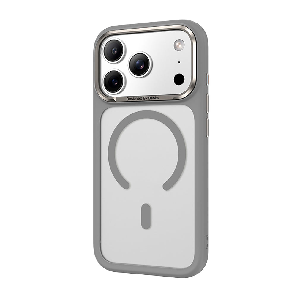 Apple iPhone 17 Pro Max Kılıf M-Safe Şarj Özellikli Benks Mist C-Magnet Kapak Mavi