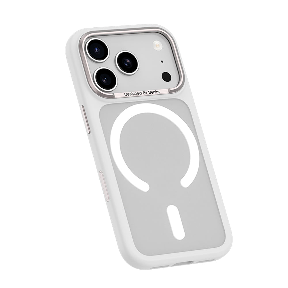 Apple iPhone 17 Pro Max Kılıf M-Safe Şarj Özellikli Benks Mist C-Magnet Kapak Mavi